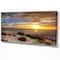 Designart - Sandy Beach with sunset - Sea & Shore Photography on wrapped Canvas